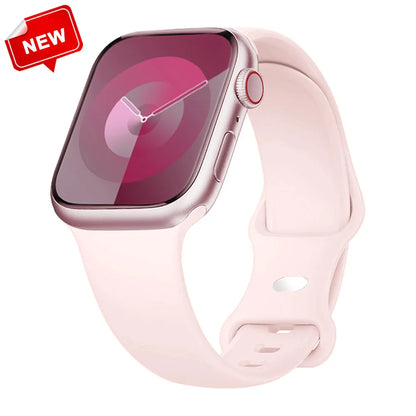 Silicone Strap For Apple Watch Bands 40mm 44mm 46mm 45mm 41mm 49mm 42 Correa Bracelet iWatch series ultra3 2 7 8 9 se 10 11 band