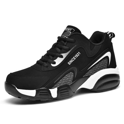 QZHSMY New Casual Thick Bottom Men's Sports Shoes Anti-Slippery Waterproof Male Sneakers Outdoor Walking Jogging Athletic Shoes