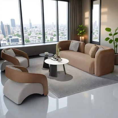 Italian Minimalist Reception Sofa Nordic High-grade Hotel Lobby Beauty Salon Business Negotiation Sofa Office Furniture FYOS