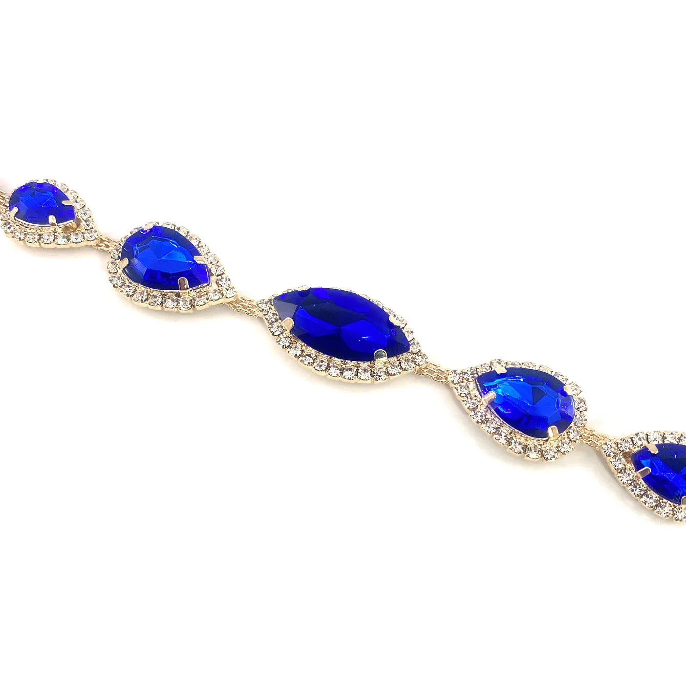 1pc Blue Droplet Fashion Body Chain Women's Chest Chain Summer Party Beach Accessories