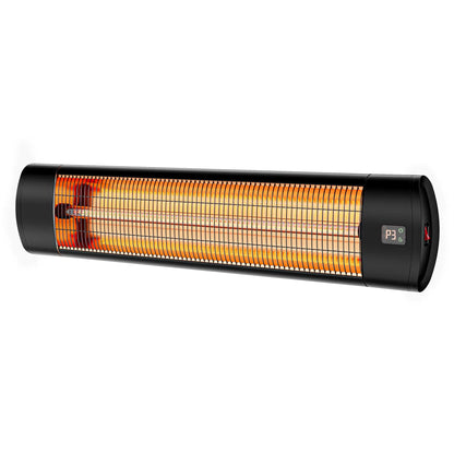 1500W Carbon Fiber Infrared Patio Heater Outdoor Electric Wall Mount With Remote, 24h Timer, 3 Heat Modes For Garage Porch Areas