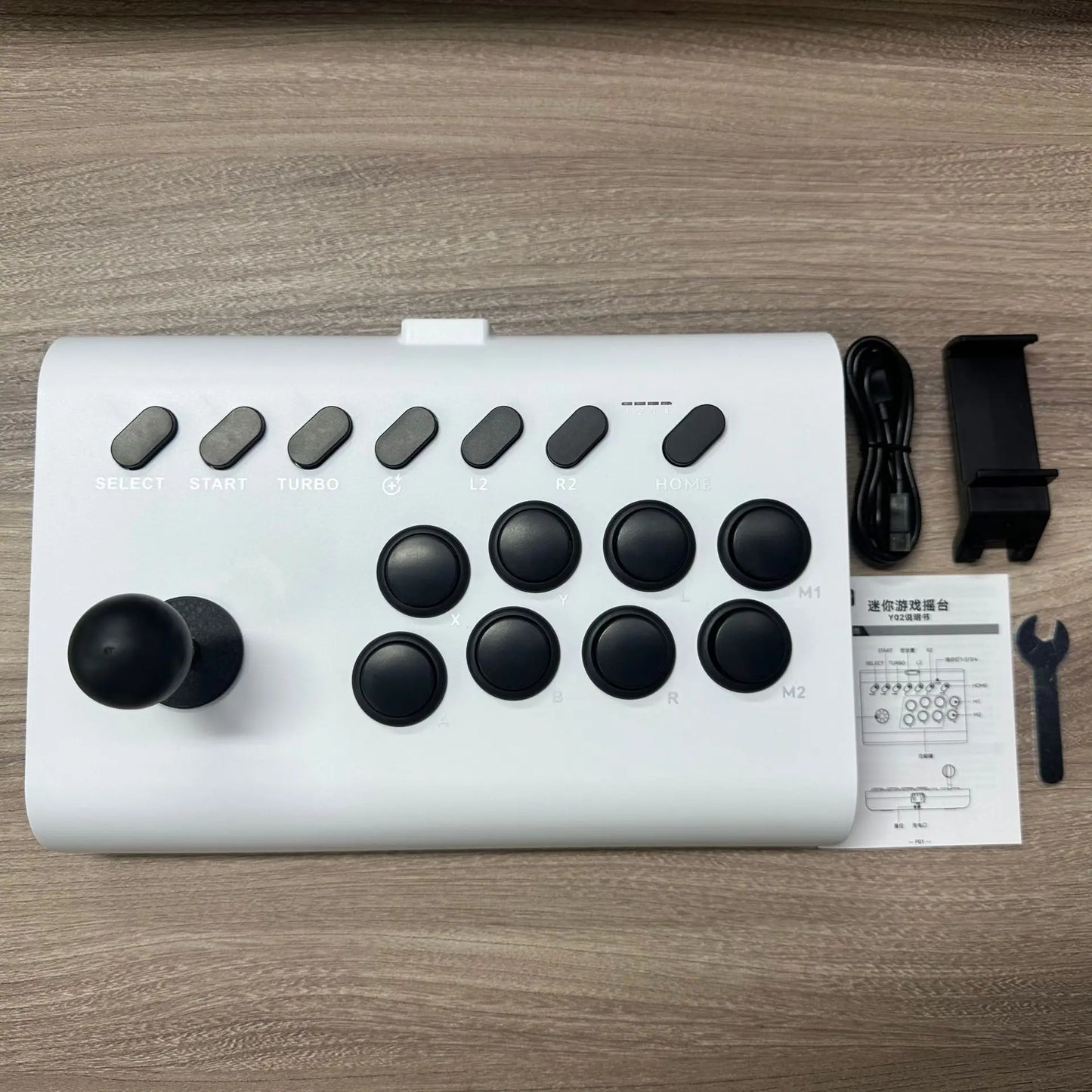 Arcade Fight Stick for P4/Switch/PC – Multi-Platform BT Joystick Controller with Turbo, Compatible with Android/iOS/Steam TV Box