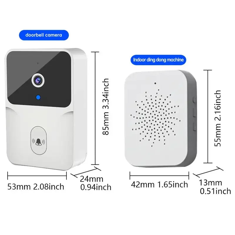 WiFi Wireless Tuya Smart Video Doorbell HD Camerabattery Powered Camera Security Door Bell Wi-Fi Intercom for Home Apartment