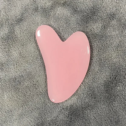 Heart Guasha Stone Face Rose Quartz Jade Massage Tool Chin Nose Lifting Firming Scraping Board Massage Facial Health Care Skin