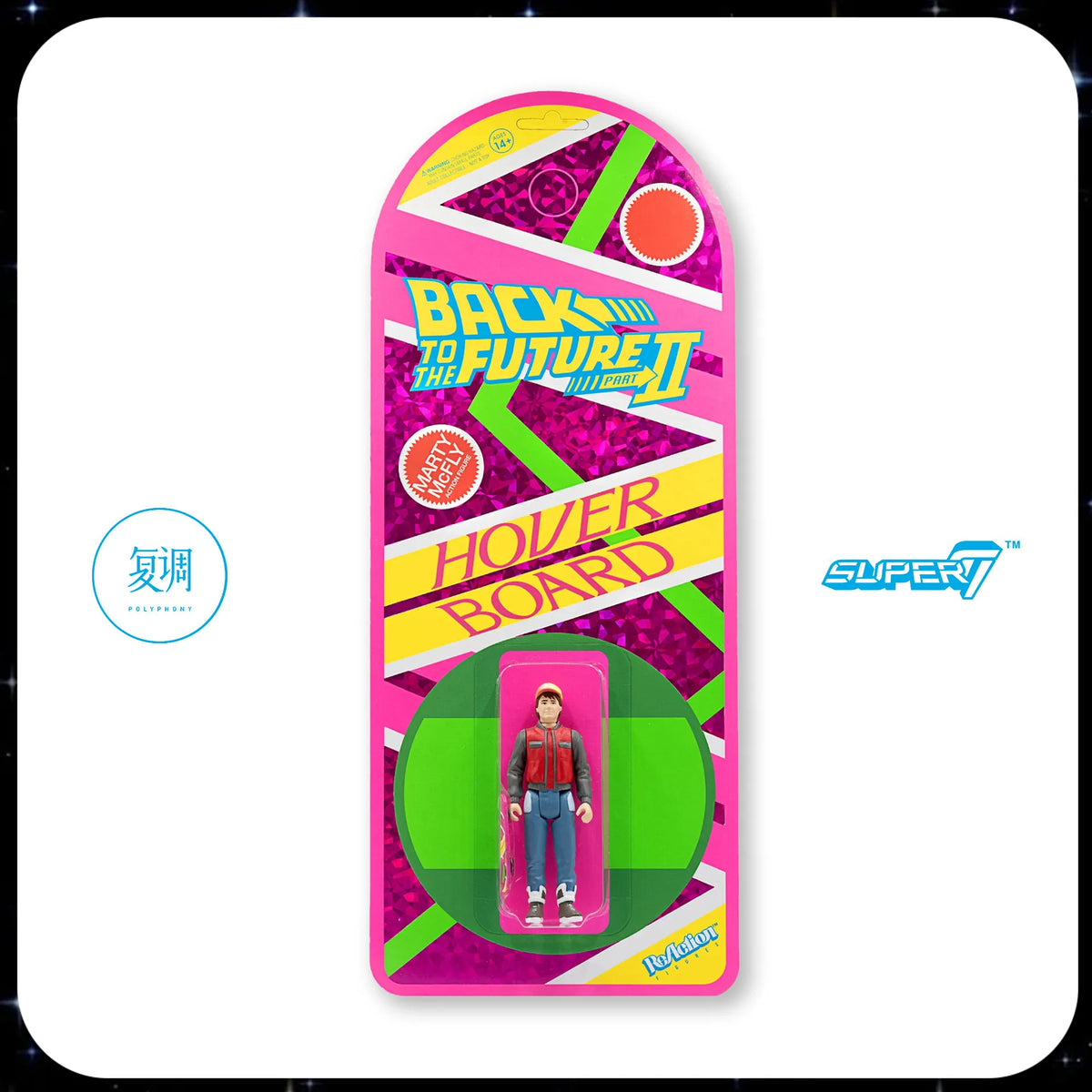 New Arrivals Super7 ReAction Back To The Future Part II Marty McFly Hover Board Limited 3.75" Retro Action Figure