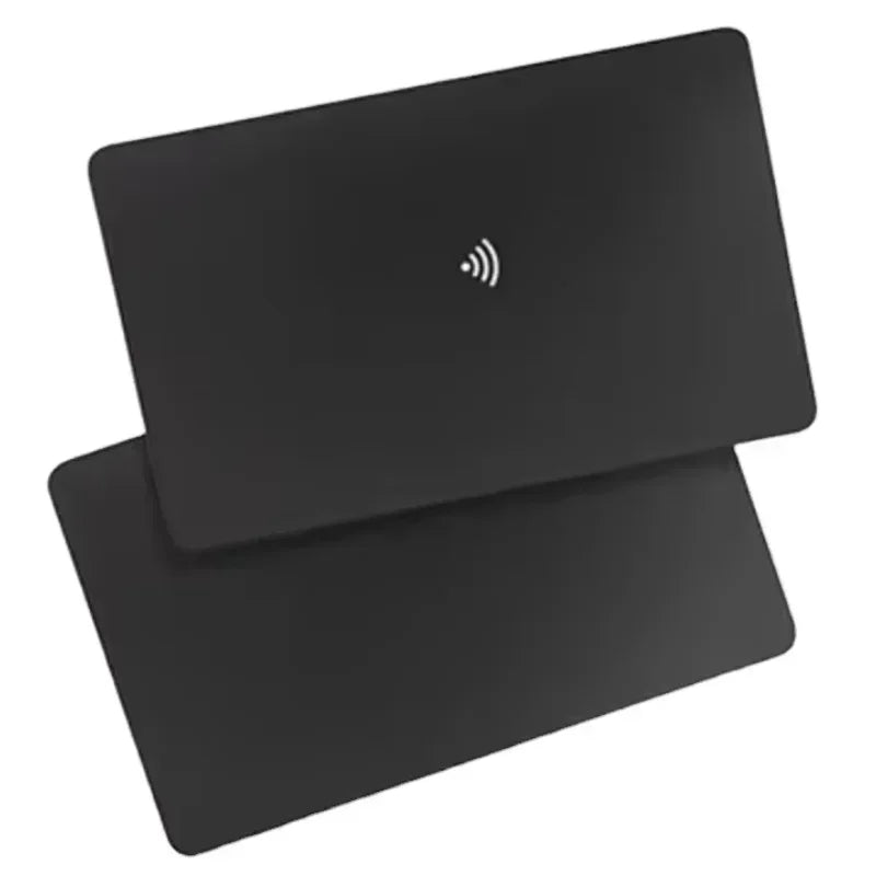 Stainless Steel NFC Metal Card Custom NFC Metal ID Card Blank Black NFC Metal Aluminum Business Member Cards With Chip