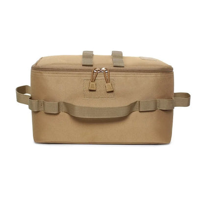 Large Capacity Outdoor Camping Storage Bag - Ground Nail Tool Bag with Picnic Cookware Utensils Kit Gas Canister Organizer