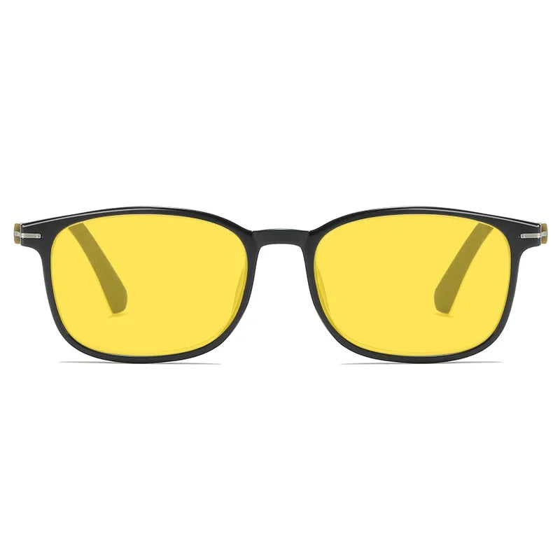 Fashionable Color Blocking Night Vision Blue Light Blocking Glasses Orange or Red Lenses for Computer Gaming Protective Eyewear