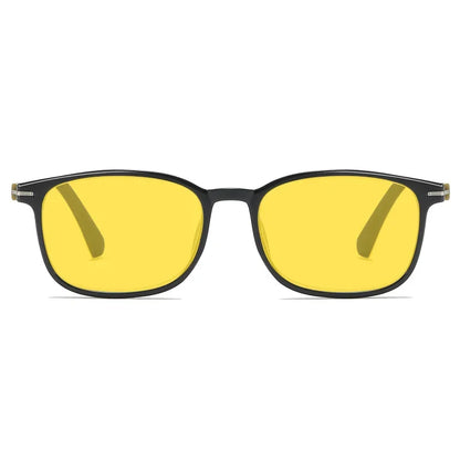 Fashionable Color Blocking Night Vision Blue Light Blocking Glasses Orange or Red Lenses for Computer Gaming Protective Eyewear