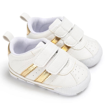 Infant Pre-Walker Shoes Baby Shoes 0-1Year Striped Casual Sports Shoes Rubber Sole for Boys Girls Spring Autumn