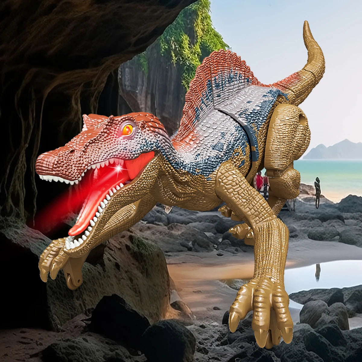 2.4GHz Remote Control Dinosaur Toys, Walking Robots Model with Lights and Sound for Kids Gifts