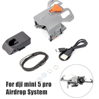 Airdrop System For DJI Mini 5 Pro Thrower Drone Airdrop Aerial Gift Dispenser Accessories Drone Clip Delivery Transport Dev G3F2