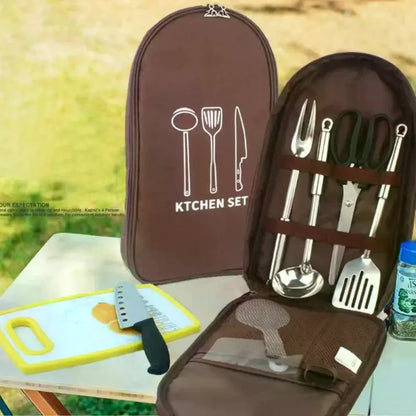 Outdoor Cooking Bag Camping Storage Bag PortableCooking Utensil Organizer Storage Pouch Picnic Bag Utensil Storage Pouch