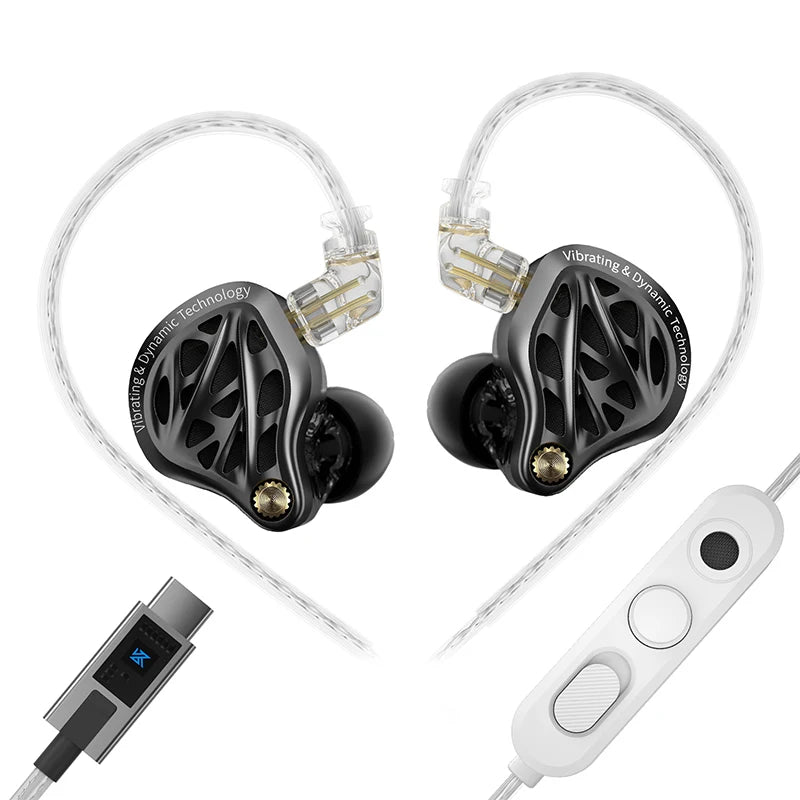 In Stock KZ Vibe X Low Frequency Vibration Earbuds HiFi IEM Deep Bass Headset Stereo Sound In-Ear Earphones for Music Gaming