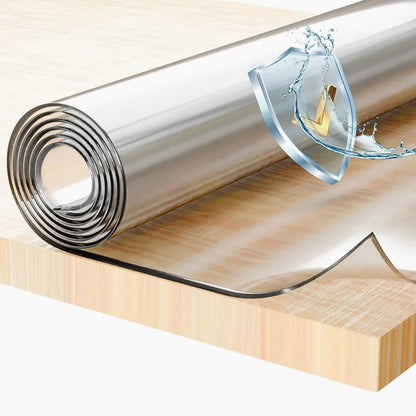 1.5mm Thick Clear PVC Tablecloth, Heat-Resistant Waterproof Oil-Proof Dining Mat for Kitchen Table, Multiple Sizes