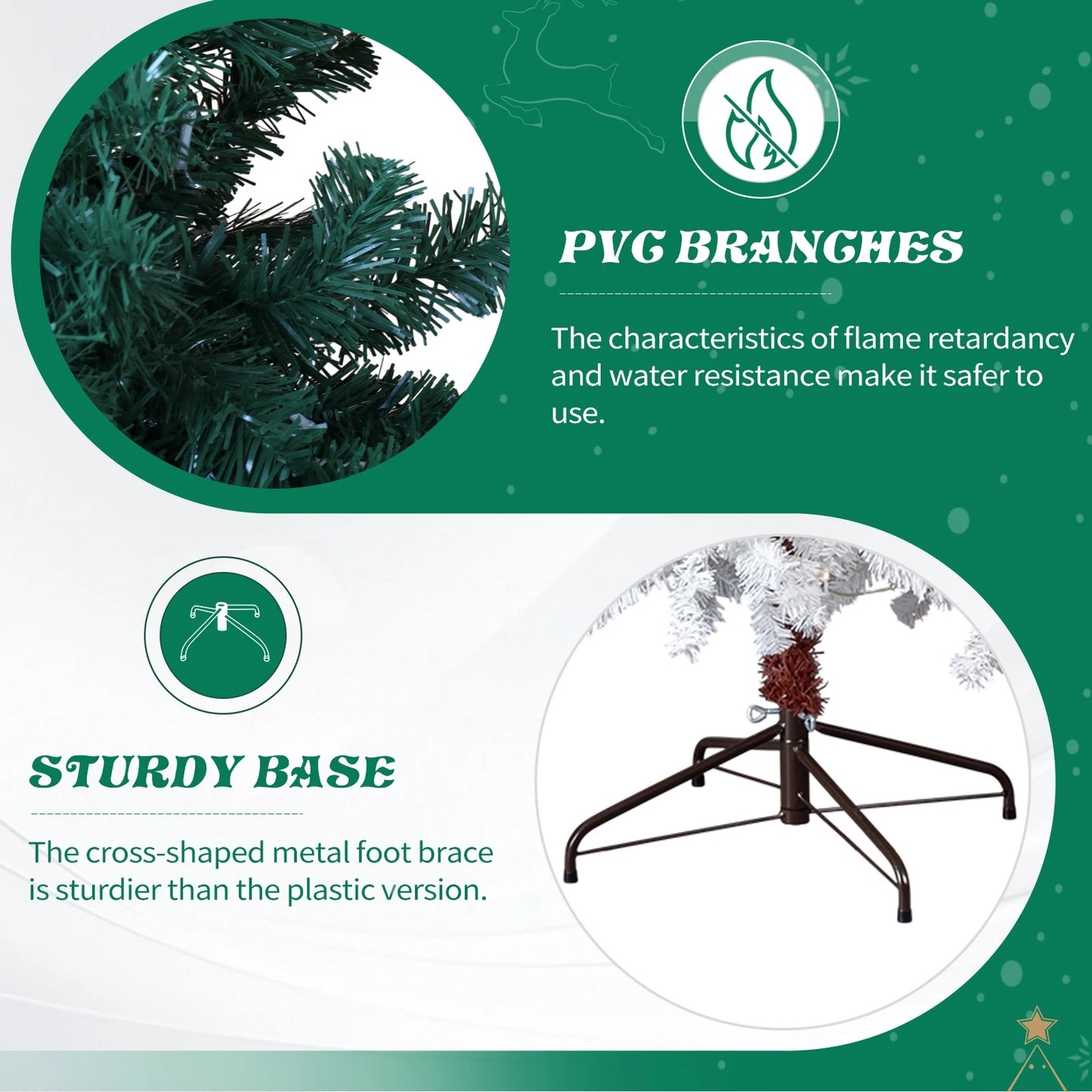 6FT Pre‑lit Bent Top Christmas Tree, Santa Hat Style Artificial Hinged Xmas Tree with 250 Warm White LED Lights, 839 Branch Tips for Home Holiday Party Decor