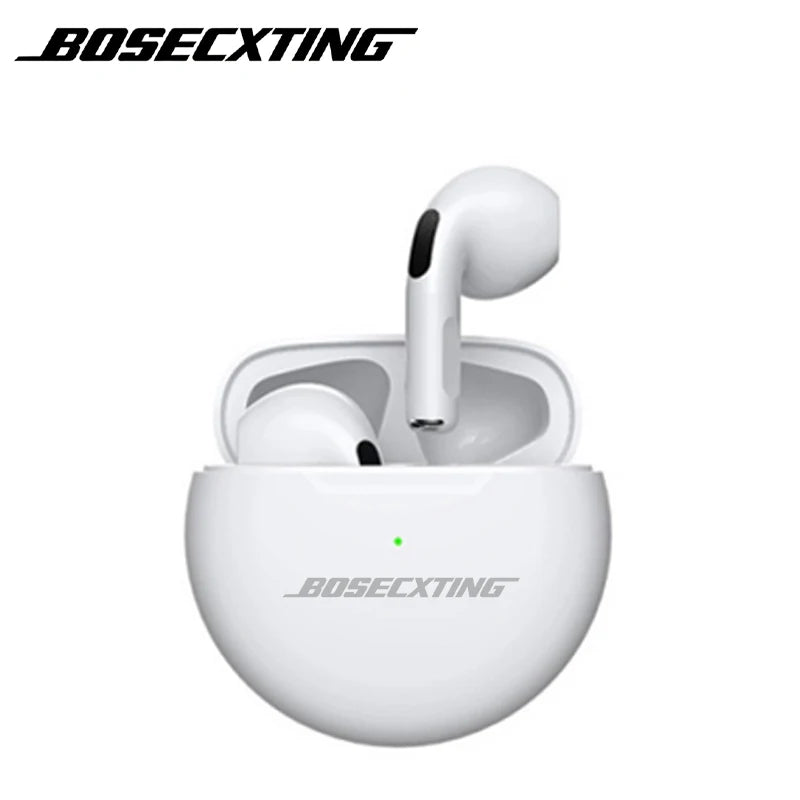 BOSECXTING Pro 6 True Wireless Earphone TWS 9D HiFi Ultra Long Battery Life Headphones Bluetooth Music Earbuds With Mic Portable