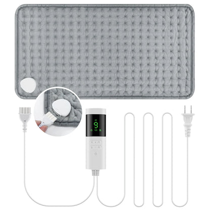 30*60cm Electric Heating Pads for Back Neck Shoulder Home Office Washable Winter Warm Blanket 4 Timer 9 Temperature Control