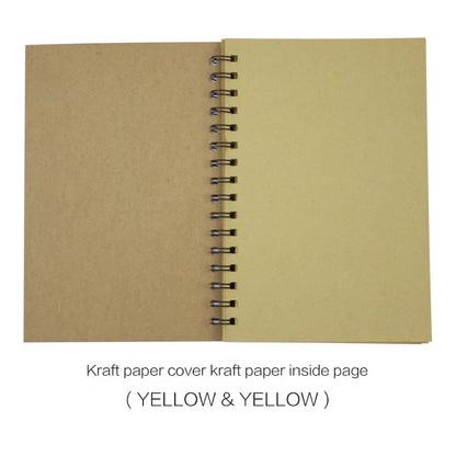 STONEGO 100-Page Kraft Paper Sketchbook - Soft Cover, Wire Bound, Unlined, Perfect for Sketching, Writing & Note