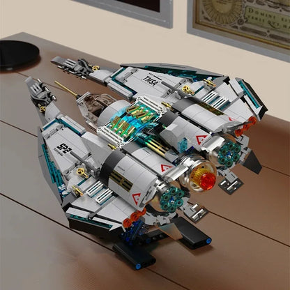 739PCS Space Wars Galaxy Starship Cruiser Building Blocks Interstellar Fighter Model High Tech Educational Toys Boys Kids Gift