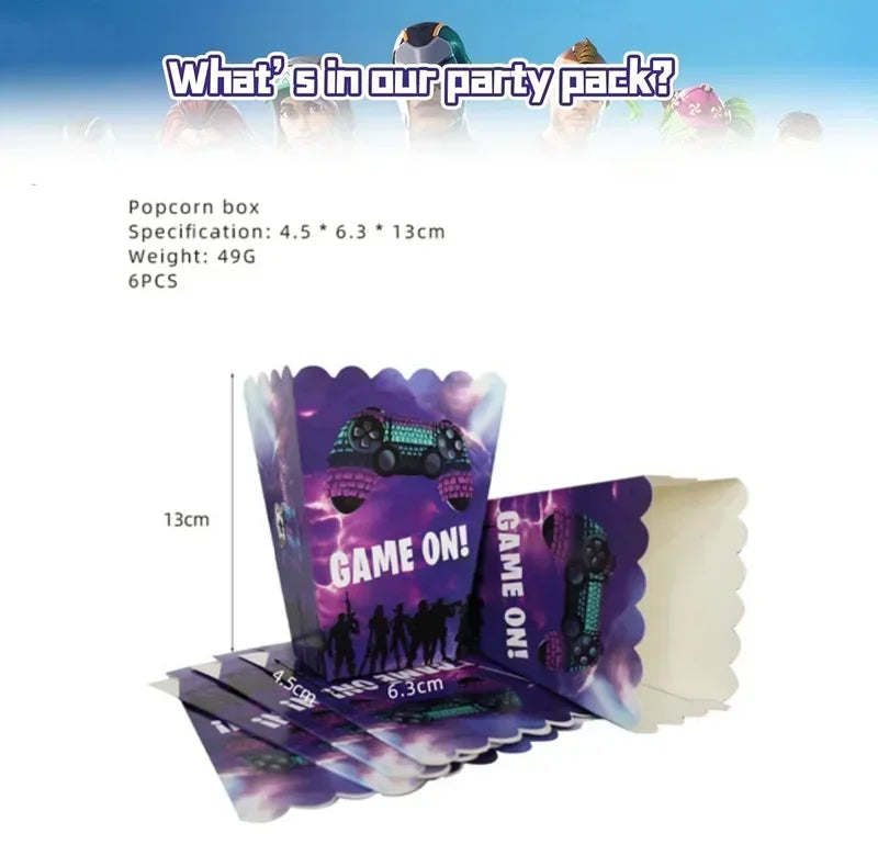 Fortnite Balloons Happy Birthday Banner Shooting Game Party Decoration Alpaca Llama Disposable Tableware Background Cake Topper