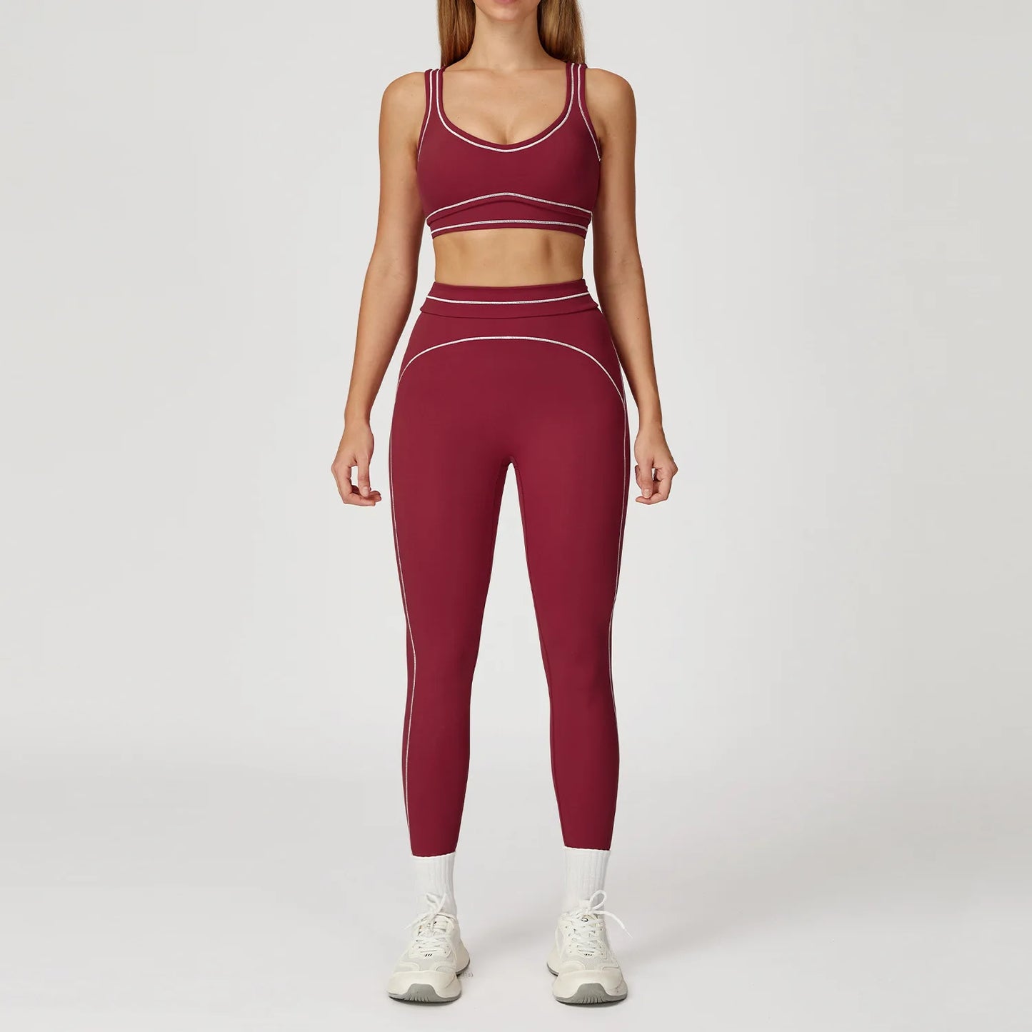 Yoga Suit 2PCS Women Tracksuits Sports Outfits Gym Clothes Running Sports Bra Suits Female Workout Yoga Clothes Athletic Wear