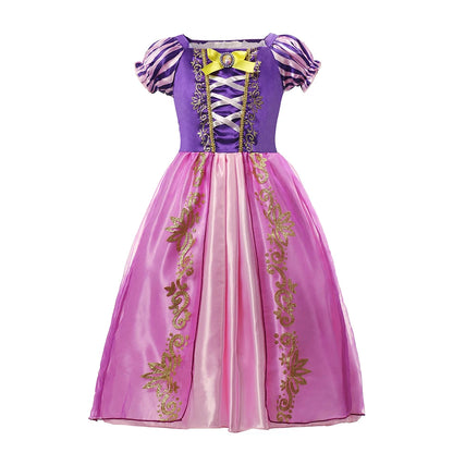 Elsa Anna Kid Princess Girls Dress Rapunzal  Kids Cosplay Halloween Vestidos Children Costume Birthday Party Dress