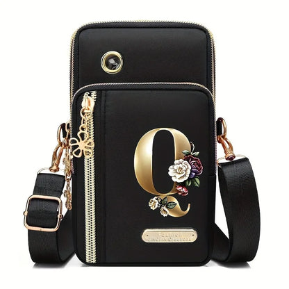 Huaben Letter Z Printed Fashion Casual Messenger Bag Change New Nylon Cloth New Mobile Phone Bag Women's Bag