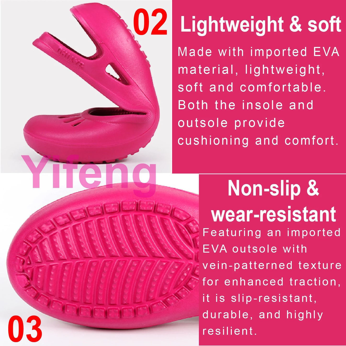 Ultra-light Women's Clogs: Breathable Soft Elastic Waterproof Non-slip Easy To Clean Versatile And Stylish For Commuting Work