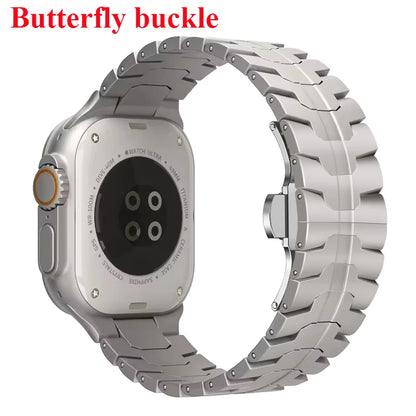 Stainless Steel Strap For Apple Watch Series 12 11 10 9 8 SE 3 46mm 45mm 42mm 44mm Metal Bracelet Band iWatch Ultra 4/3/2/1 49mm