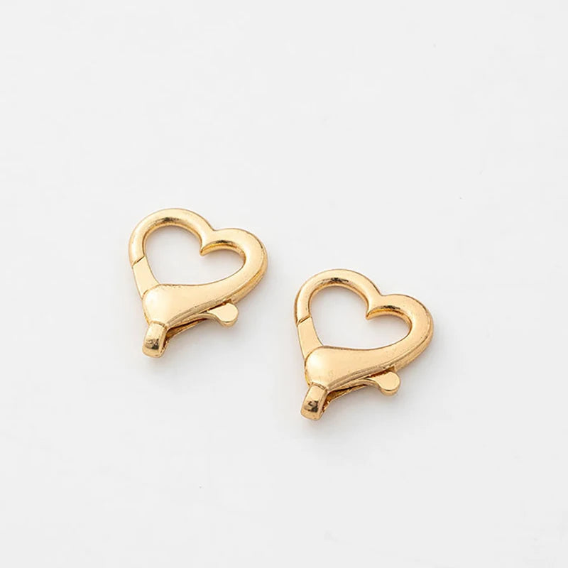 Heart-Shaped Lobster Clasps — Metal Bag & Keychain Charm Connectors