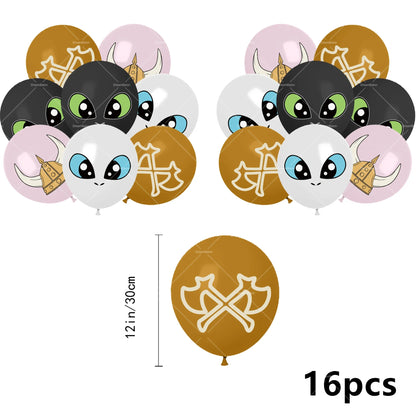 How To Foil Balloons Trained Yours Dragoned Latex Ballons Party Decoration Happy Birthday Banner Cake Topper Background Sticker