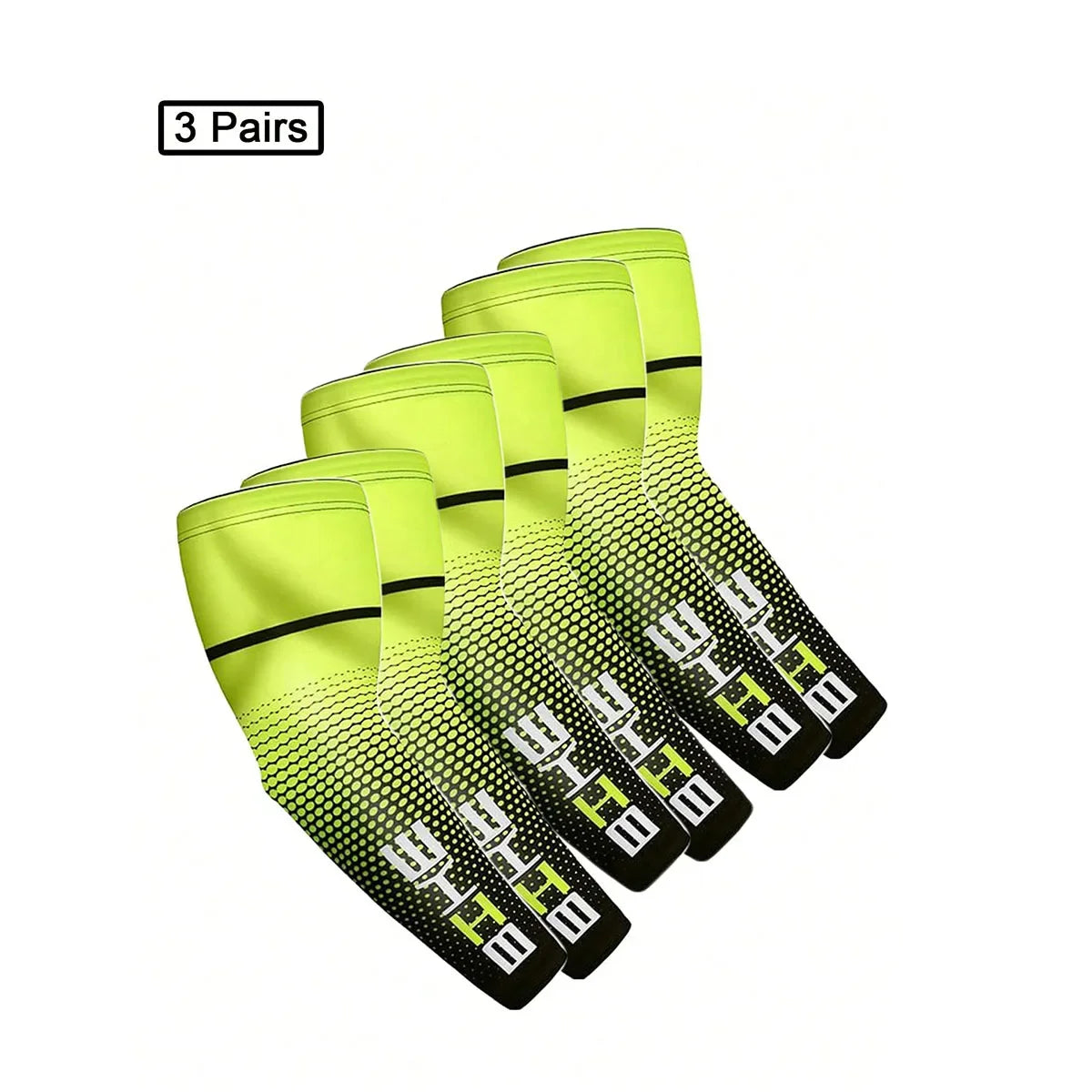 1/3Pairs Unisex Cycling Running Sports Sleeve Arm Cooling Sleeves UV Sun Protection Cuff Cover Protective Elastic Arm Sleeves