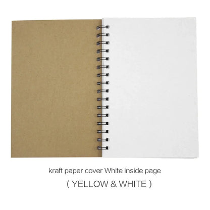 STONEGO 100-Page Kraft Paper Sketchbook - Soft Cover, Wire Bound, Unlined, Perfect for Sketching, Writing & Note