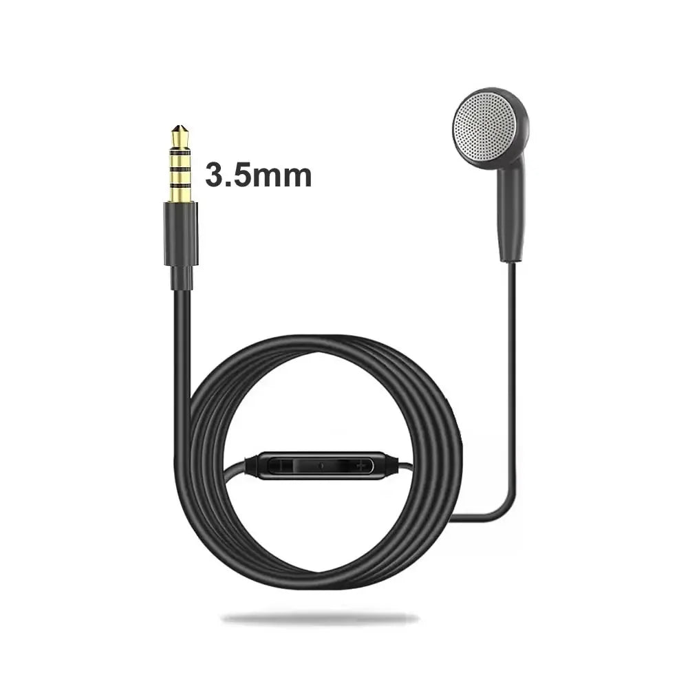USB C Single Side Headphone for Samsung S23 FE S22 S21 S20 A53 A54 3.5mm/Type C Wired Earphone with Mic for iPhone 15 16 Pro Max