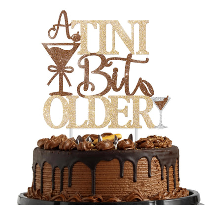 A Tini Bit Older Cake Topper, Espresso Martini Birthday Cake Topper, Tiny Birthday Party Decor, Espresso Martini Themed Birthday