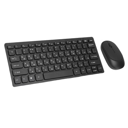 Russian Keyboard Mouse Set 78 Keys Slim 2.4G Wireless Keyboard and Mouse Combo for PC Laptop