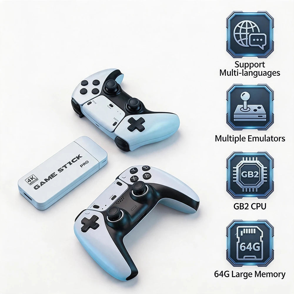 Two-Player Competitive Game Console TV 4K High-Definition Double-Player Retro Game Console PSP Game Controller