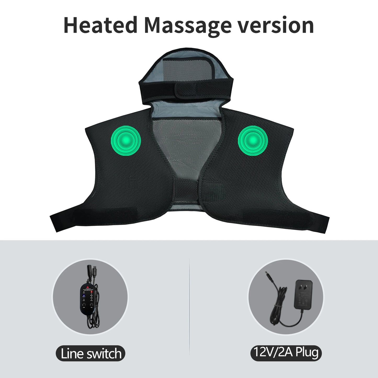 Electric Massage Wrap Neck Shoulder Back Pain Relief Heating Shawl Shoulder Vibration Massager Cold Weather Body Warmer Vest