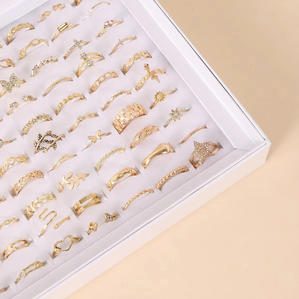 1/5/15/30/50/100 Piece Set Minimalist Hollow Out Design Geometric Ring