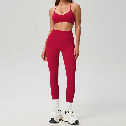 Fitness Suit 2PCS Women Tracksuit Sports Zipper Long Sleeve Yoga Set Gym Clothes Flared Pants Sportswear Female Workout Clothes