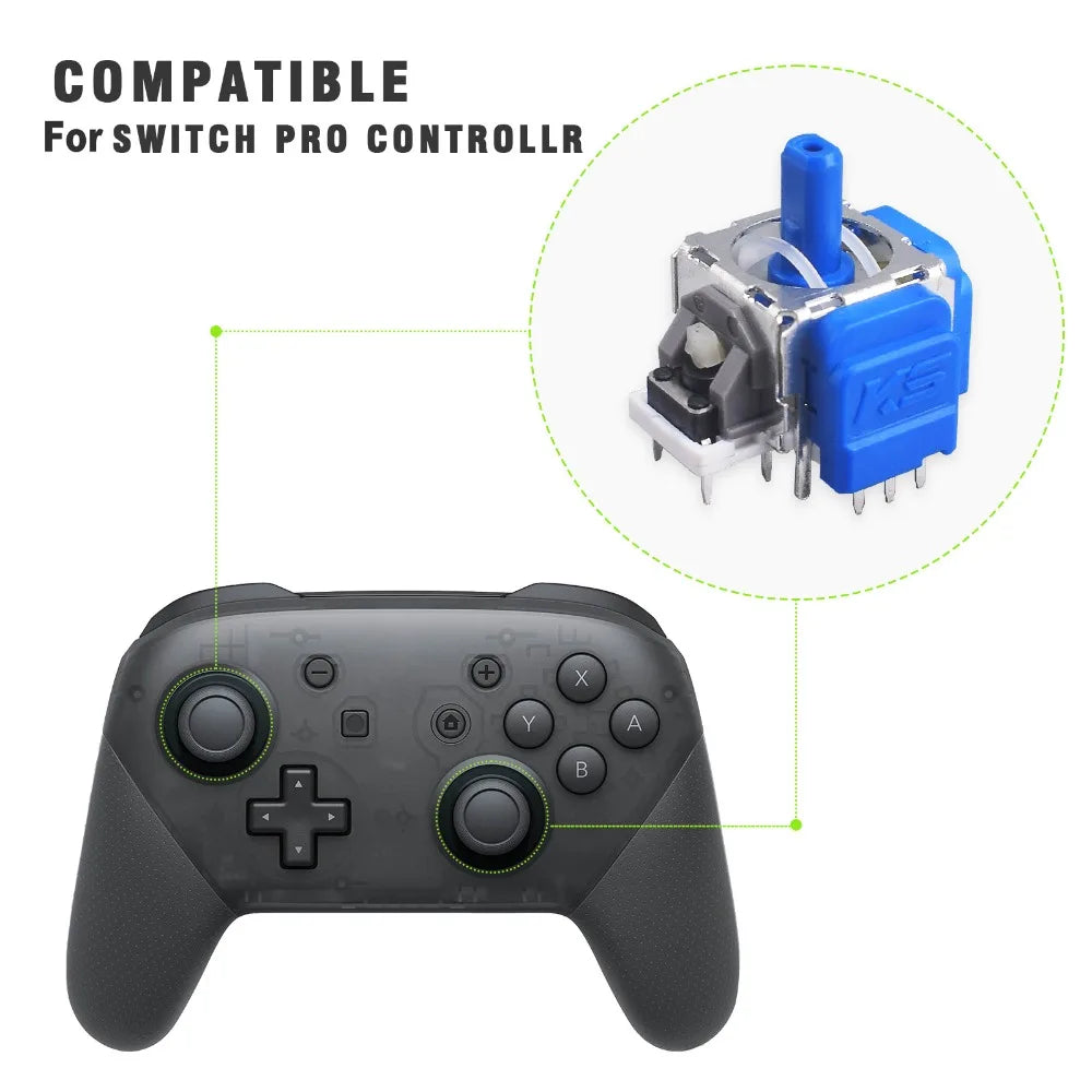 Anti-Drift TMR Electromagnetic Joystick High Precision Durable ThumbStick 3D Analog for PS5/PS4/Xbox/Switch Pro