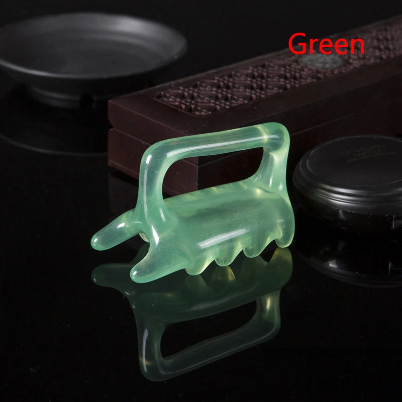 Resin Double Push Massager SPA Scraping Body Massage Tool For Spine Waist And Shoulder Relieve Physical Fatigue
