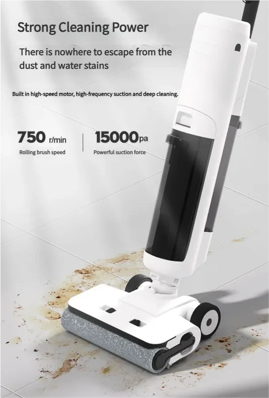 15kpa Handheld Electric Intelligent Digital Display Cordless Vacuum Steam Mop Floor Cleaning Machine VAC and Floor Washer