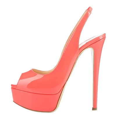 New 2026 Women Sandals Fashion 14CM Super High Heels Sexy Open Toe Platform Sandals Gladiator Party Dress Red Wedding Shoes