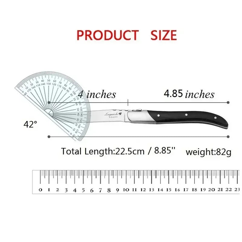 2-10pcs Laguiole Steak Knifes Dinner Knives Black Wood Handle Dinnerware Stainless Table Knife and Fork Wooden Tableware Cutlery