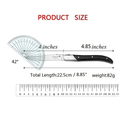 2-10pcs Laguiole Steak Knifes Dinner Knives Black Wood Handle Dinnerware Stainless Table Knife and Fork Wooden Tableware Cutlery