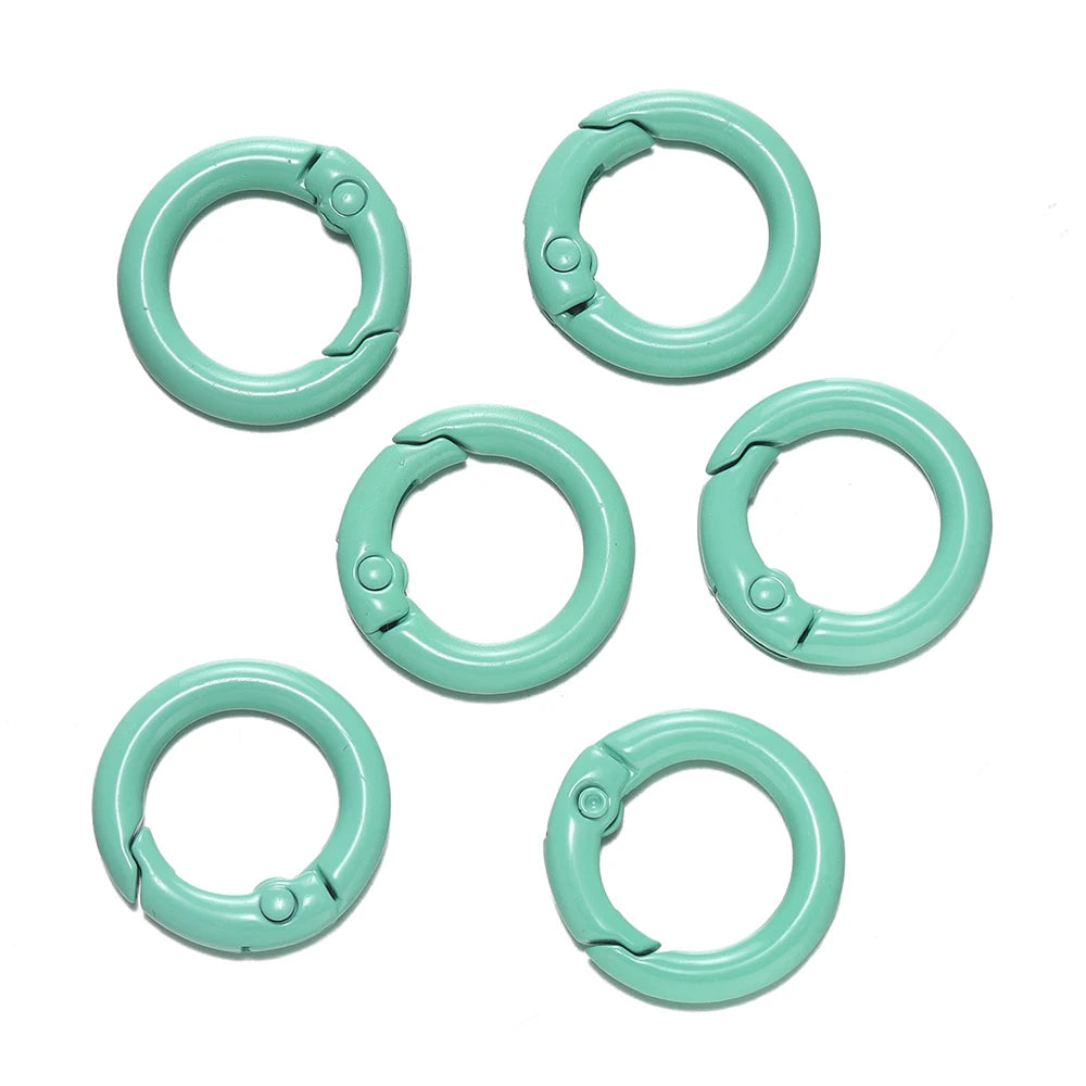 Colorful O-Ring Spring Clasp Clips — Zinc Alloy Carabiner Connectors