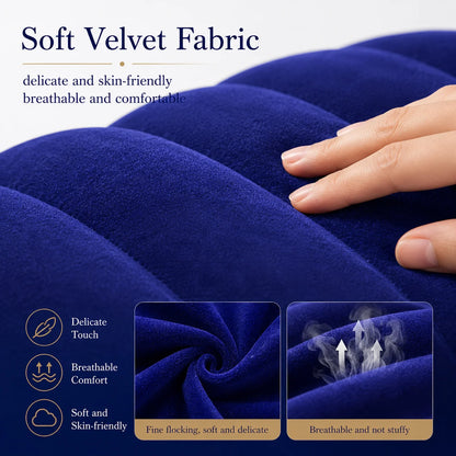 Inflatable Wedge Support Pillow Foldable Body for Leg Back Support Portable Ergonomic Wedge for Reading Yoga Car Travel