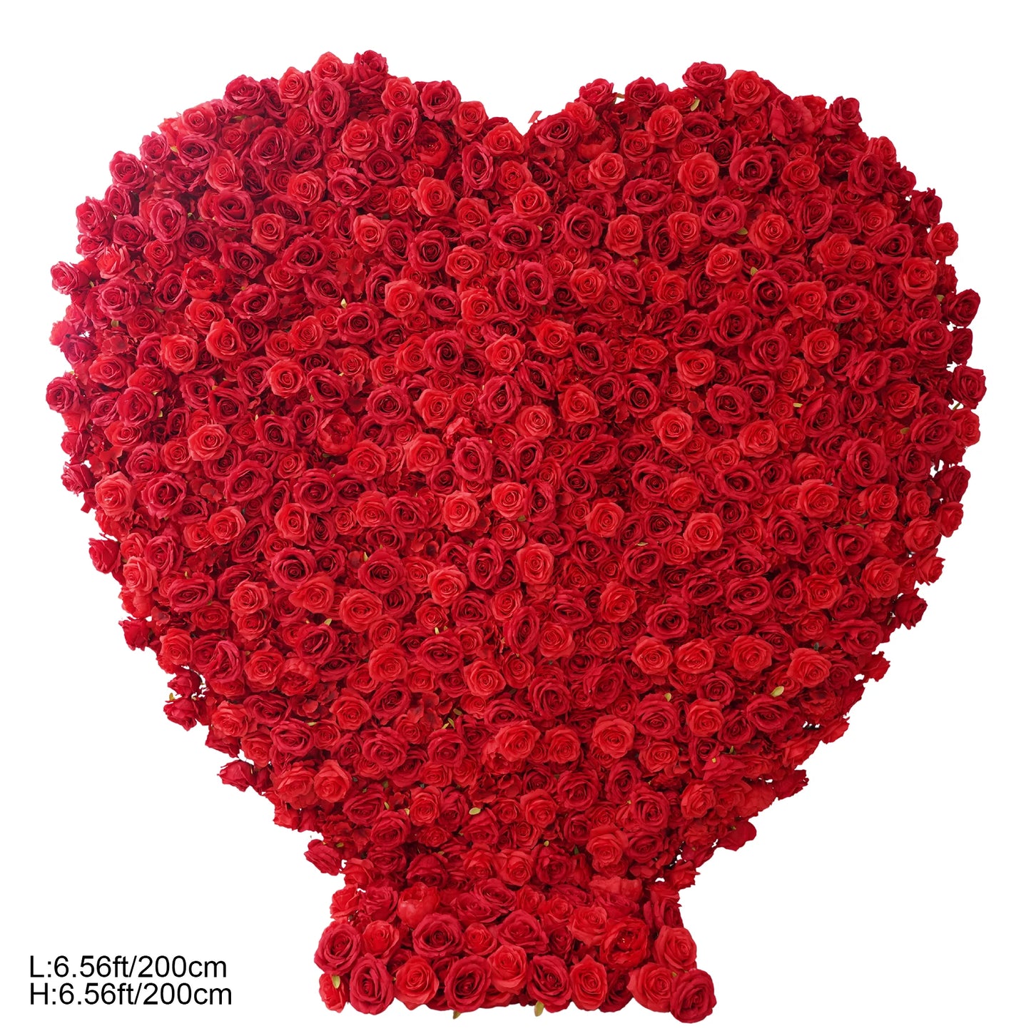 Angela Flower Red Rose Creative Love Heart Floral Wall Cloth Base Flower Arrangement Wedding Backdrop Frame Proposal Decor A7699